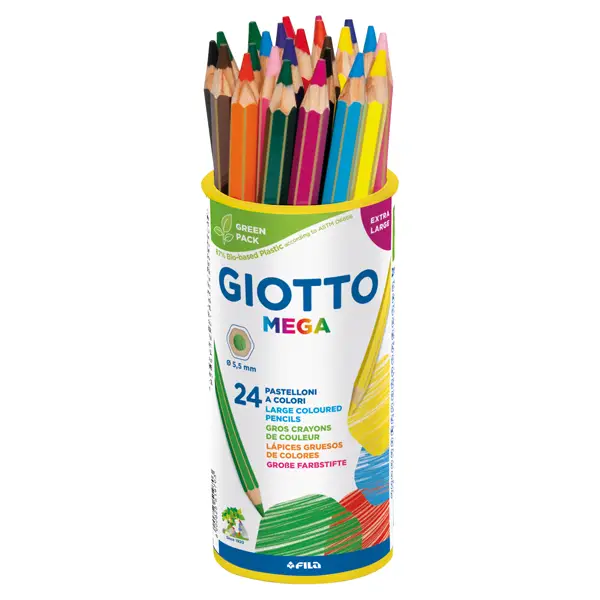 1x BARATTOLO 24 PASTELLI GIOTTO MEGA