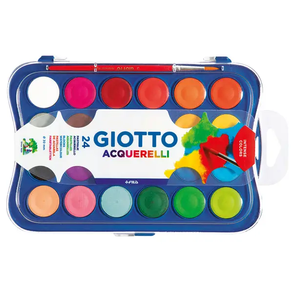 1x COLORI ACQUERELLO IN 24 COLORI pastiglie da D30mm GIOTTO