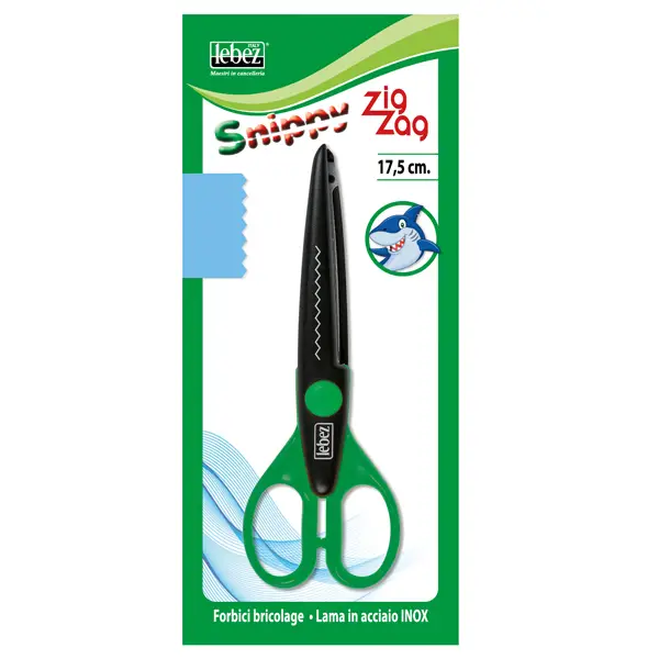 1x Forbici SNIPPY ZIG-ZAG 17cm lama acciaio 4339 LEBEZ