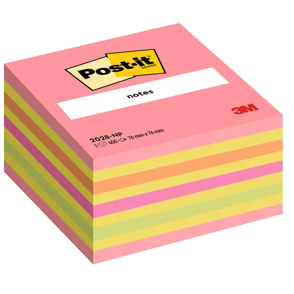 1x BLOCCO CUBO 450foglietti Post-itR 76x76mm 2028-NP ROSA GUAVA