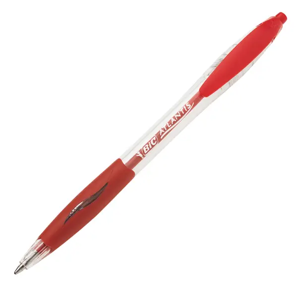1x SCATOLA 12 PENNE SFERA SCATTO BIC ATLANTIS 1.0mm ROSSO