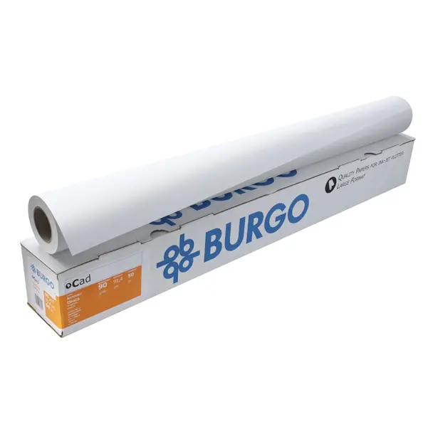 4x CARTA INKJET PLOTTER OPACA 610MMX50MT 80GR CAD 80ECO BURGO