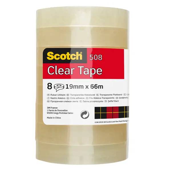 1x TORRE 8 RT NASTRO ADESIVO ScotchR 508 19MMX66M IN PPL