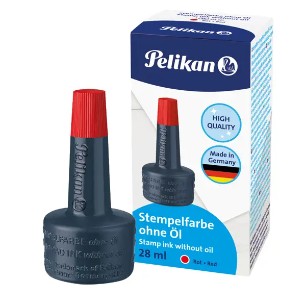 1x INCHIOSTRO ROSSO 4K S/OLIO 28ML X CUSCINETTI PELIKAN