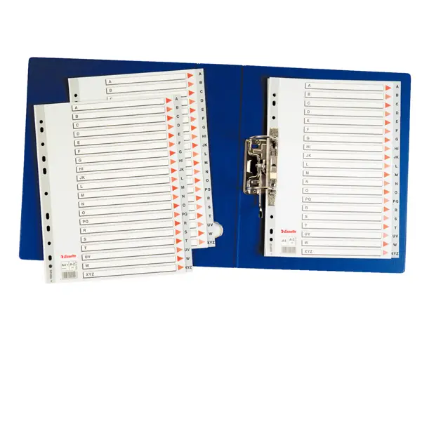 1x Separatore in PPL grigio alfabetico A-Z f.to A4 ESSELTE