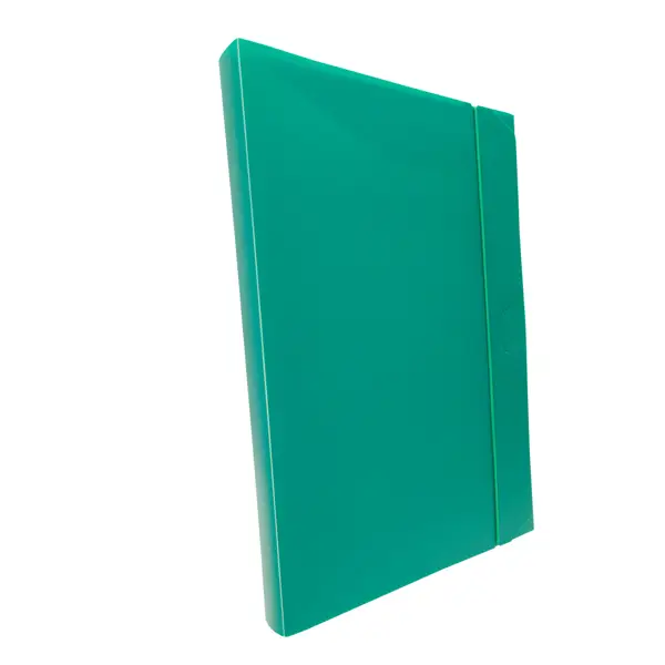 10x CARTELLINA PROGETTO 3 U140 VERDE C/ELASTICO 24X35 DORSO 3