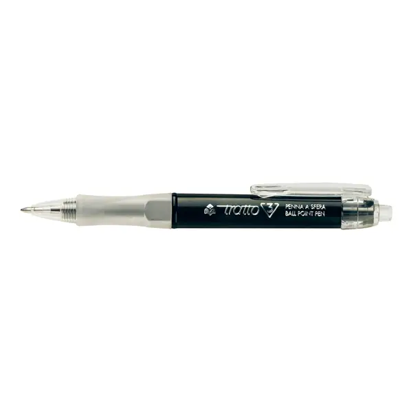 12x PENNA SFERA SCATTO NERO 0.7MM TRATTO 3