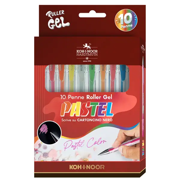 1x ASTUCCIO 10 ROLLER KOH-I-GEL COLORI PASTEL