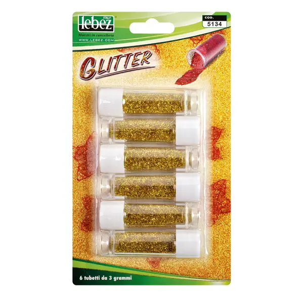 1x BUSTA 6 TUBI PORPORINA ORO 2GR LEBEZ