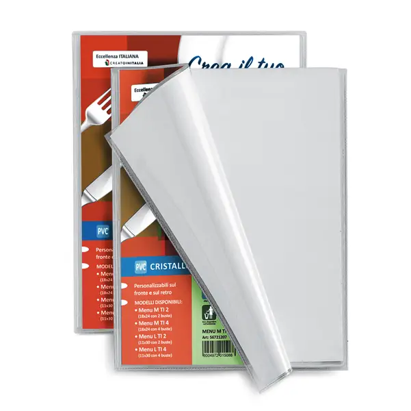 1x PORTA MENU M TI2 - 2BUSTE 18X24CM