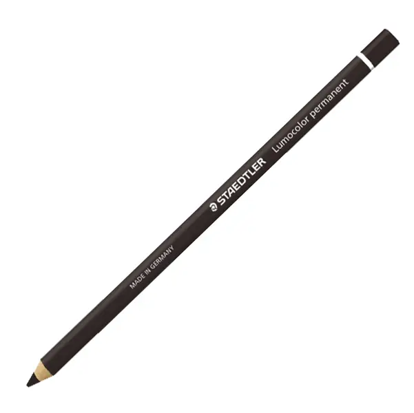 12x MATITA LUMOCOLORR PERMANENTE GLASOCHROM NERO STAEDTLER