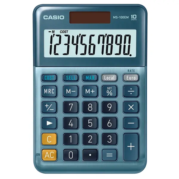 1x Calcolatrice da tavolo compatta MS-100EM Casio