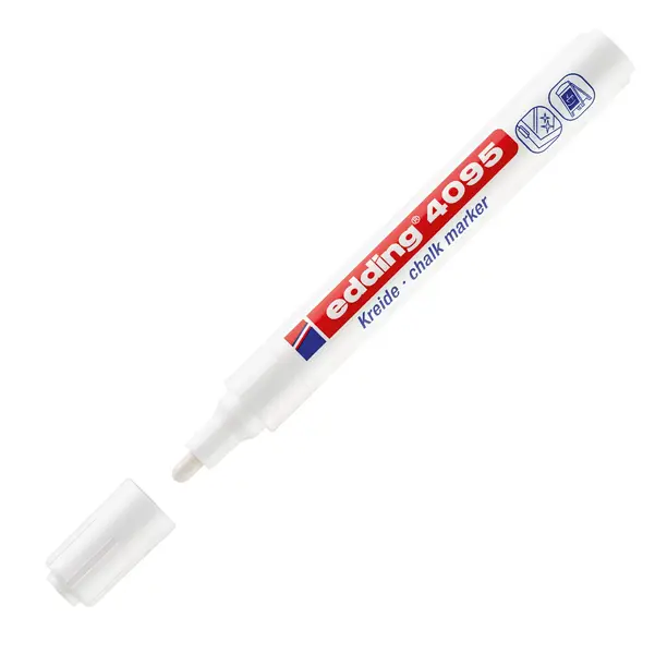 1x Marcatore EDDING 4095 punta conica gesso liquido bianco
