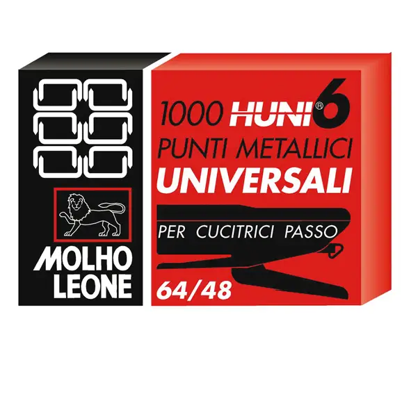 10x SCATOLA 1000 PUNTI UNIVERSALI 6/4 LEONE