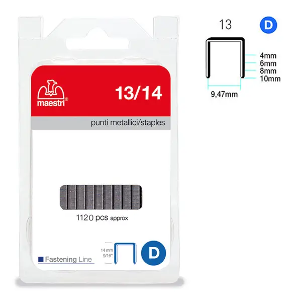 1x PUNTI 13/14 IN BLISTER DA 1120 P. RO-MA