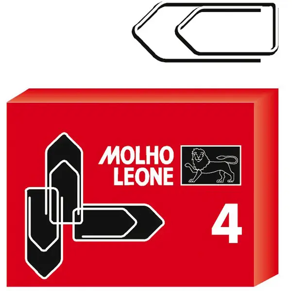 10x SCATOLA 100 FERMAGLI N.4 MM32 ZINCATI LEONE