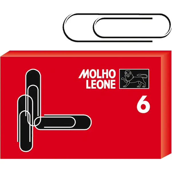 1x SCATOLA 100 FERMAGLI N.6 MM57 ZINCATI LEONE