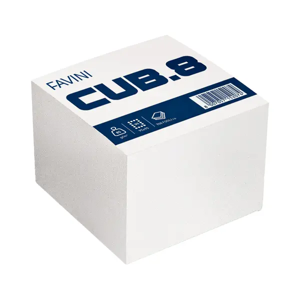 1x CUBOTTO BIANCO 700FG 95X95MM 80GR FAVINI