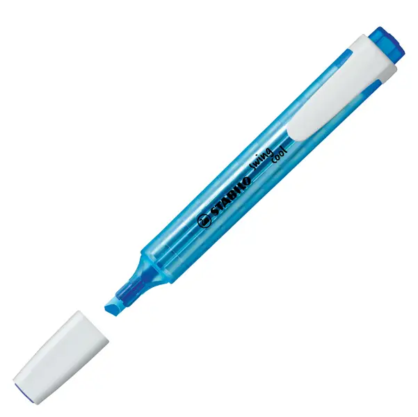 10x EVIDENZIATORE SWING COOL AZZURRO STABILO