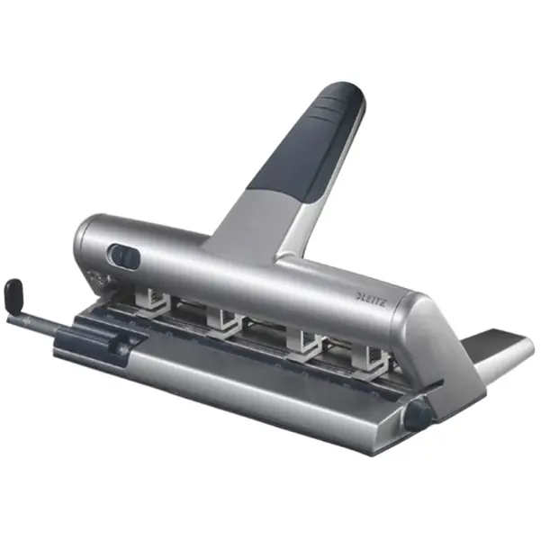 1x PERFORATORE 4 FORI VARIABILI PASSO 6-8 MAX 30FG AKTO ARGENTO LEITZ