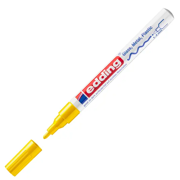 1x Marcatore EDDING 751 punta fine vernice giallo