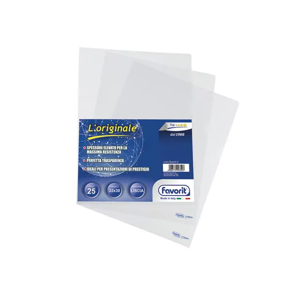 1x 25 CARTELLINE A L 22X30 PPL LISCIO L'ORIGINALE FAVORIT