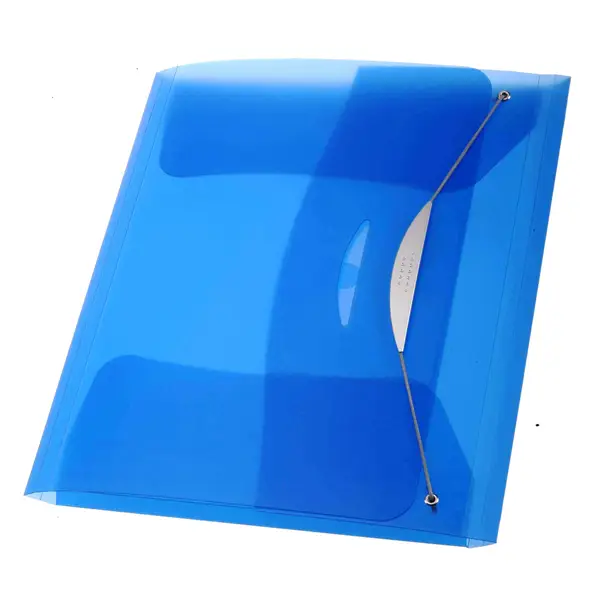 3x CARTELLINA CON ELASTICO IN PPL TRASP. BLU FELLOWES