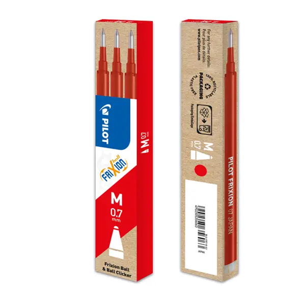 1x SET 3 REFILL SFERA FRIXIONball 0.7mm ROSSO PILOT