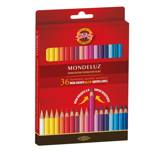 1x ASTUCCIO 36 MATITE COLORATE ACQUARELLO KOHINOOR