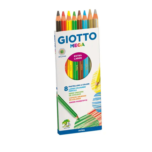 1x ASTUCCIO 8 PASTELLI GIOTTO MEGA