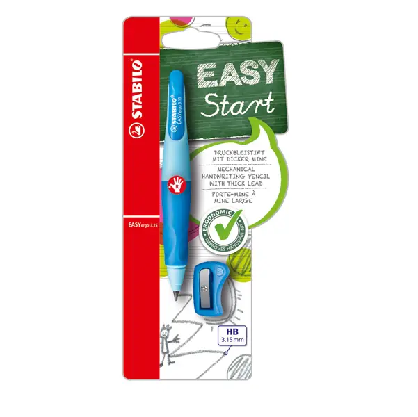 1x PORTAMINE STABILOR EASYergo 3,15mm azzurro PER DESTRORSI + AFFILAMINE