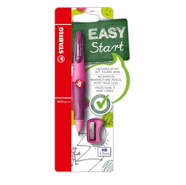 1x PORTAMINE STABILOR EASYergo 3,15mm rosa PER DESTRORSI + AFFILAMINE
