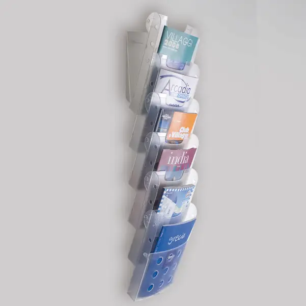 1x SET 6 VASCHETTE PORTARIVISTE A4 DA PARETE STK6