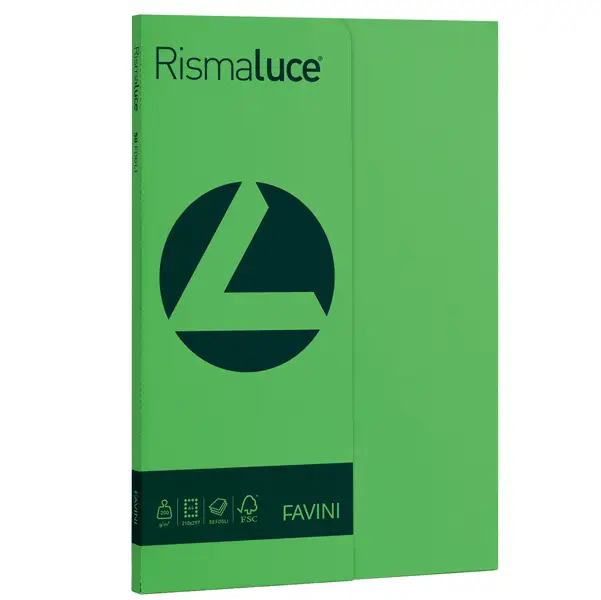 1x Carta RISMALUCE SMALL A4 200gr 50fg verde 60 FAVINI