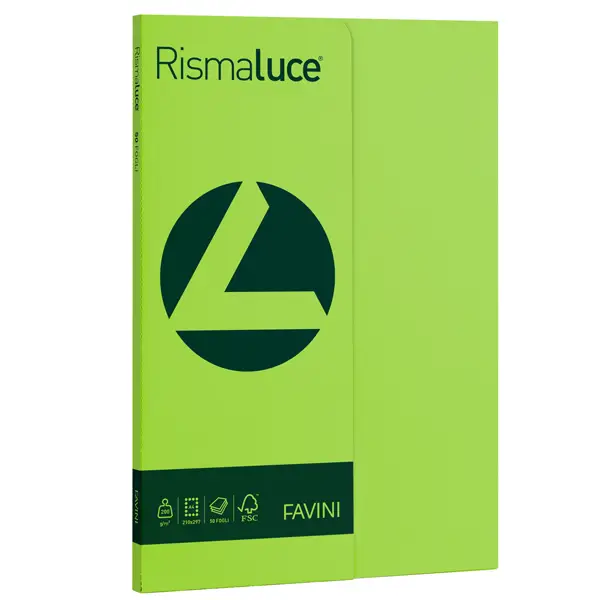 1x Carta RISMALUCE SMALL A4 200gr 50fg pistacchio 54 FAVINI