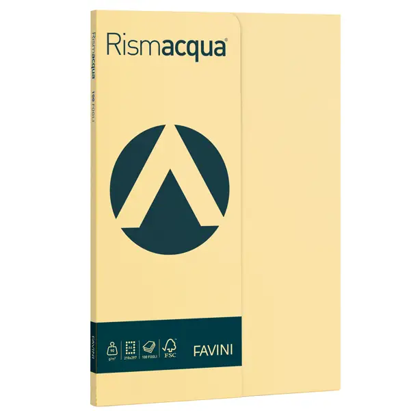 1x Carta RISMACQUA SMALL A4 90gr 100fg camoscio 02 FAVINI