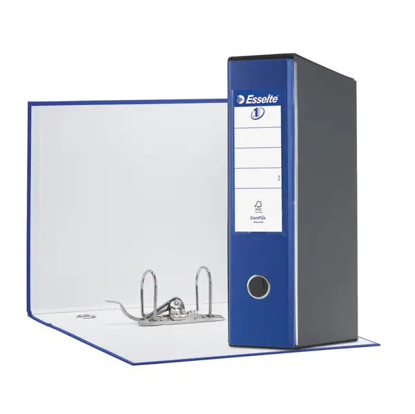1x Registratore EUROFILE G55 blu dorso 8cm f.to protocollo ESSELTE