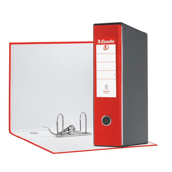 1x Registratore EUROFILE G55 rosso dorso 8cm f.to protocollo ESSELTE