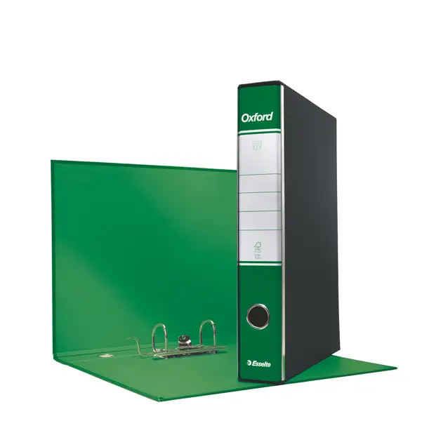 8x Registratore OXFORD G84 verde dorso 5cm f.to protocollo ESSELTE