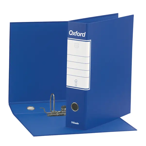 6x Registratore OXFORD G83 blu dorso 8cm f.to commerciale ESSELTE