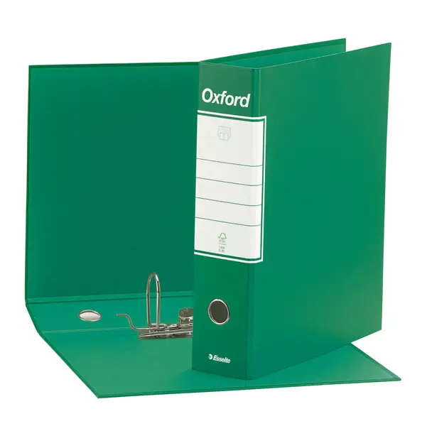 6x Registratore OXFORD G83 verde dorso 8cm f.to commerciale ESSELTE