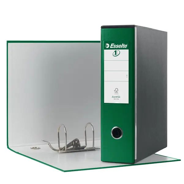 1x Registratore EUROFILE G53 verde dorso 8cm f.to commerciale ESSELTE