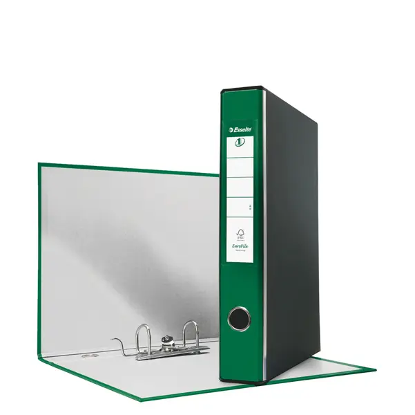 1x Registratore EUROFILE G54 verde dorso 5cm f.to protocollo ESSELTE