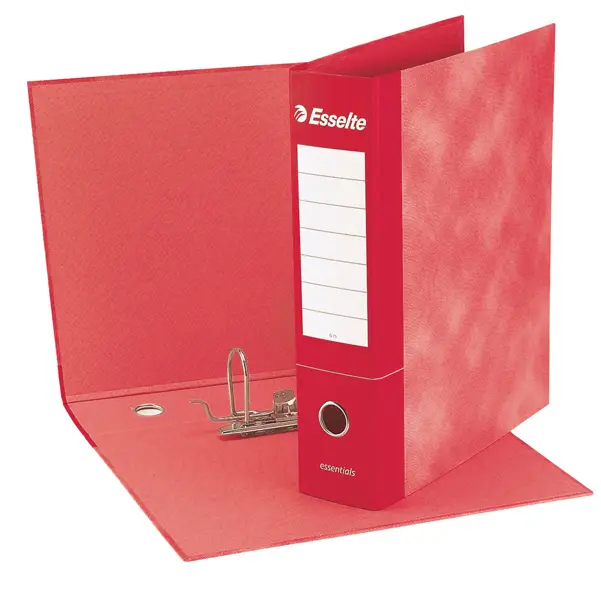 6x Registratore ESSENTIALS G73 rosso dorso 8cm f.to commerciale ESSELTE