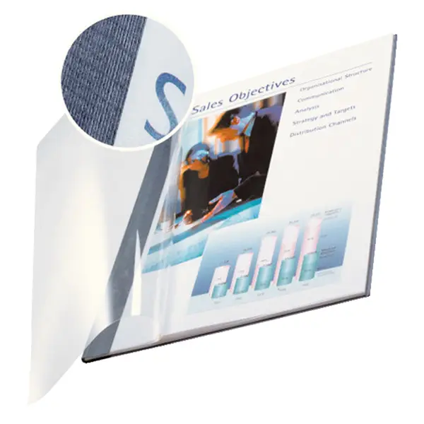 1x SCATOLA 10 COPERTINE IMPRESSBIND 14MM BLU FLESSIBILE