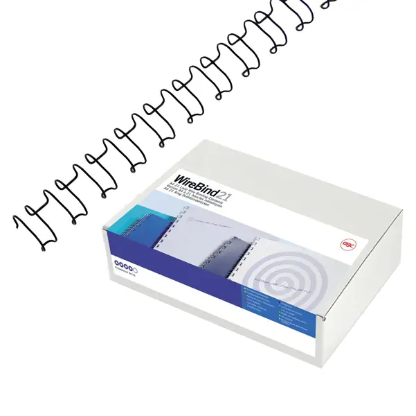1x Scatola 100 dorsi spirale metallo IBIWIRE 14mm argento 21 anelli