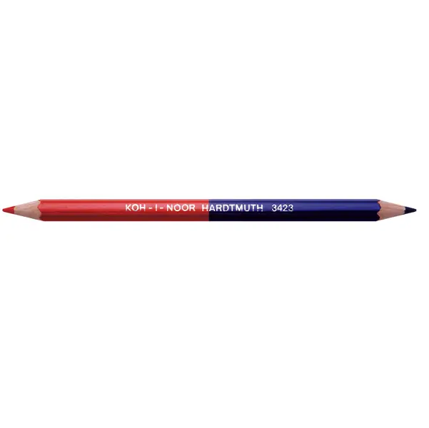 1x SCATOLA 12 MATITE BICOLORE GROSSA ROSSO-BLU H3423 KOHINOOR