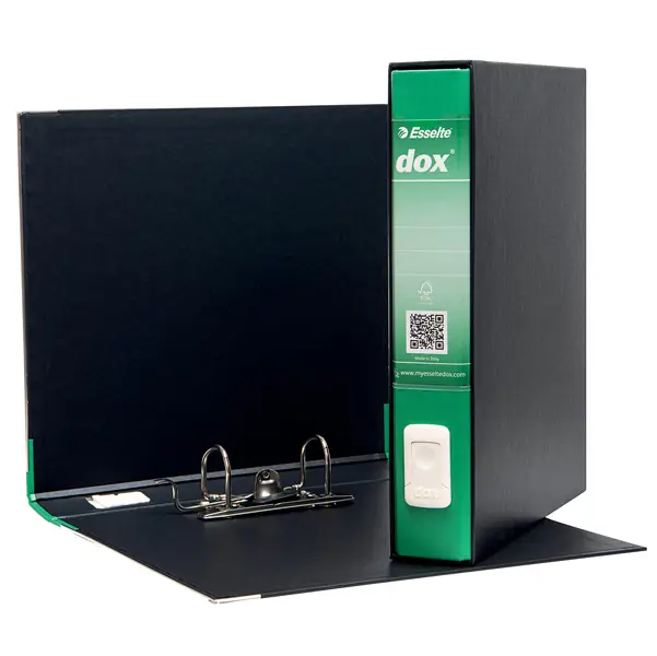 1x Registratore Dox 4 verde dorso 5cm f.to commerciale Esselte