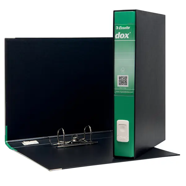 1x Registratore Dox 5 verde dorso 5cm f.to protocollo Esselte