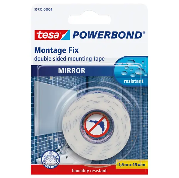 1x NASTRO BIADESIVO 1,5MTX19MM PER SPECCHI IN BLISTER